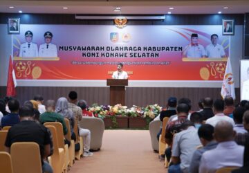 Bupati Irham Kalenggo Buka Musda KONI Konsel, Tekankan Penguatan Organisasi dan Regenerasi Atlet