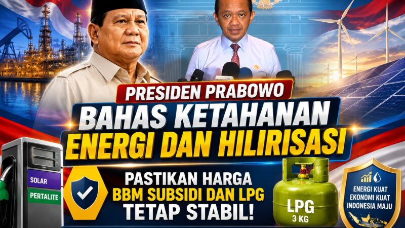 Presiden Prabowo Bahas Ketahanan Energi dan Hilirisasi, Pastikan Harga BBM Subsidi dan LPG Tetap Stabil