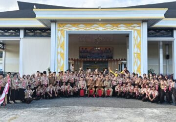 Bupati Irham Lepas Kontingen Pramuka Konsel ke Jamnas XII